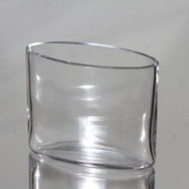 Iittala Ovalis maljakko, signeerattu, suunnittelija Tapio Wirkkala, signeerattu, pieni