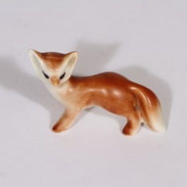 Arabia eläinfiguuri, kettu, suunnittelija Raili Eerola, kettu, käsinmaalattu