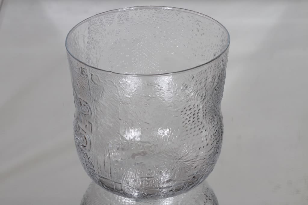 Nuutajärvi Fauna kulho, kirkas, suunnittelija Oiva Toikka, suuri