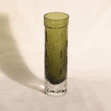 Riihimäen lasi 1461 lasimaljakko, vihreä, suunnittelija Tamara Aladin,