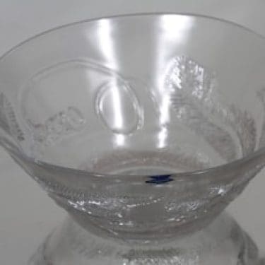 Nuutajärvi Pioni kulho, kirkas, suunnittelija Oiva Toikka,