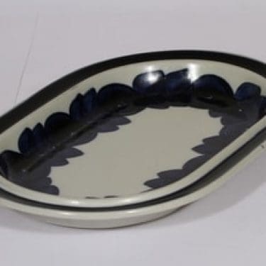 Arabia Anemone vati, käsinmaalattu, suunnittelija Ulla Procope, käsinmaalattu, soikea