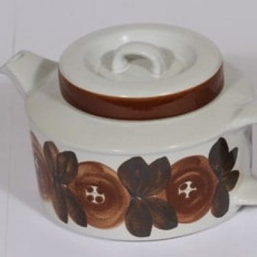 Arabia Rosmarin teekaadin, käsinmaalattu, suunnittelija Ulla Procope, käsinmaalattu