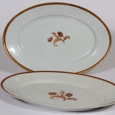 Arabia koriste numero 3314 vadit, 2 kpl, suunnittelija , serikuva, kukka-aihe, kullattu