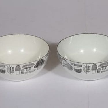 Finel Tatti kulhot, valkoinen, 2 kpl, suunnittelija Esteri Tomula, pieni, serikuva