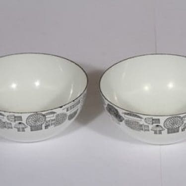 Finel Tatti kulhot, valkoinen, 2 kpl, suunnittelija Esteri Tomula, pieni, serikuva