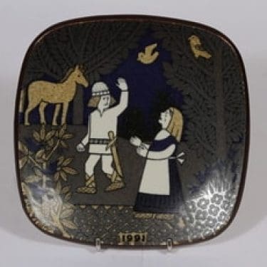 Arabia vuosilautanen, 1991, suunnittelija Raija Uosikkinen, 1991, serikuva, Kalevala-aihe