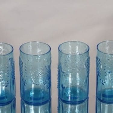 Nuutajärvi Flora lasit, 20 cl, 4 kpl, suunnittelija Oiva Toikka, 20 cl