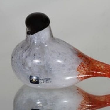 Napapiirin lasi koristelintu, signeerattu, suunnittelija Oiva Toikka, signeerattu