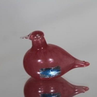 Nuutajärvi koristelintu, Hippiäinen, suunnittelija Oiva Toikka, Hippiäinen, pieni, signeerattu