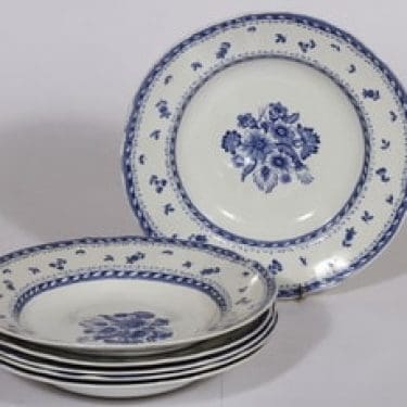 Arabia Suomen kukka lautaset, syvä, 6 kpl, suunnittelija , syvä, kuparipainokoriste