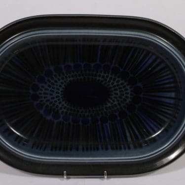 Arabia Kosmos vati, sininen, suunnittelija , soikea, puhalluskoriste, retro