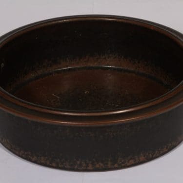 Arabia Ruska vuoka, ruskea lasite, suunnittelija Ulla Procope, suuri