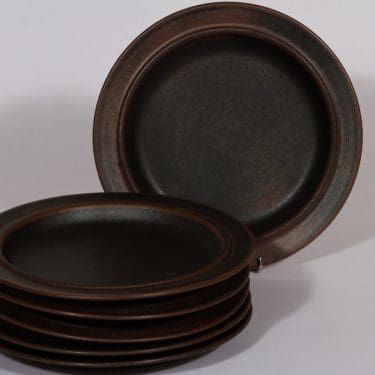 Arabia Ruska ruokalautaset, matala, 6 kpl, suunnittelija Ulla Procope, matala