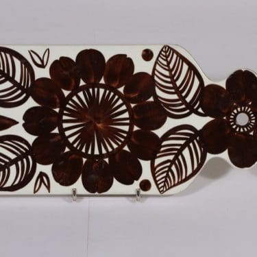 Arabia Köökki talouslevy, käsinmaalattu, suunnittelija Gunvor Olin-Grönqvist, käsinmaalattu, signeerattu, retro