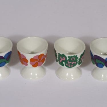 Arabia eri koristeita munakupit, 4 kpl, suunnittelija , serikuva, retro