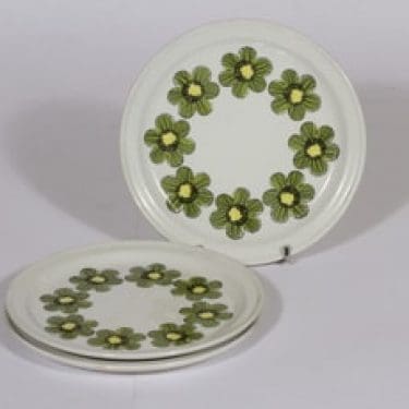 Arabia Primavera lautaset, 3 kpl, suunnittelija , pieni, serikuva, kukka-aihe
