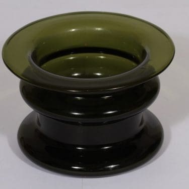 Iittala Novitas maljakko, vihreä, suunnittelija Timo Sarpaneva, signeerattu