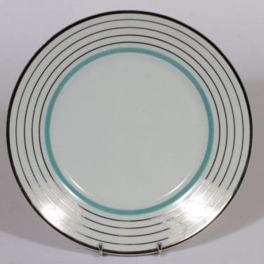 Arabia Raitahopea vati, suunnittelija , raitakoriste, art deco