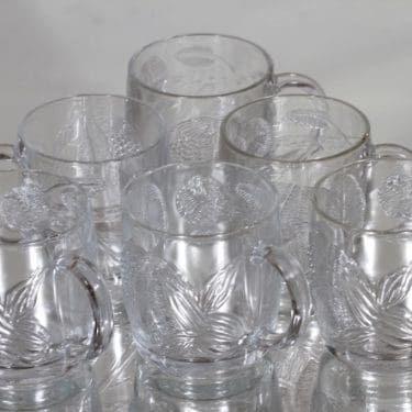 Nuutajärvi Pioni mukit, 20 cl, 6 kpl, suunnittelija Oiva Toikka, 20 cl