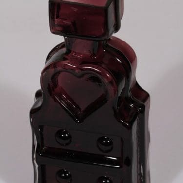 Riihimäen lasi Piironki maljakko, lila, suunnittelija Helena Tynell,