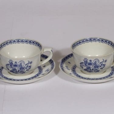 Arabia Suomen kukka teekupit, sininen, 2 kpl, suunnittelija , kuparipainokoriste