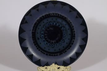 Arabia Kuutamo vati, käsinmaalattu, suunnittelija Hilkka-Liisa Ahola, käsinmaalattu, suuri, signeerattu