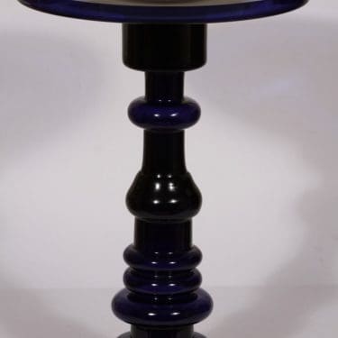 Nuutajärvi Majakka kynttilänjalka, signeerattu, suunnittelija Oiva Toikka, signeerattu, suuri, 2-osainen