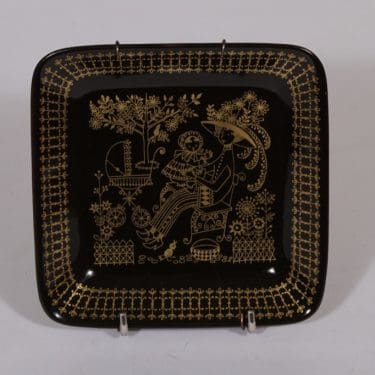 Arabia Emilia kulho, musta, suunnittelija , pieni, serikuva