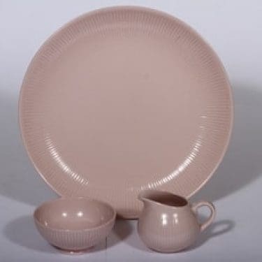 Arabia Sointu vati, vaaleanpunainen, suunnittelija , sokerikko ja kermakko