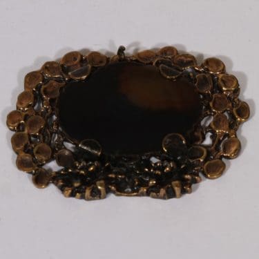 Turun Hopea kaulakoru, Akaatti, suunnittelija Pentti Sarpaneva, Akaatti, pronssi