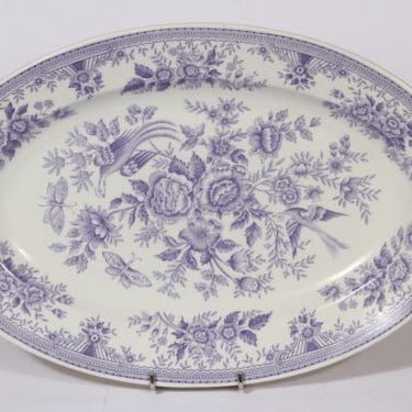 Arabia Fasaani vati, sininen, suunnittelija , soikea, kuparipainokoriste