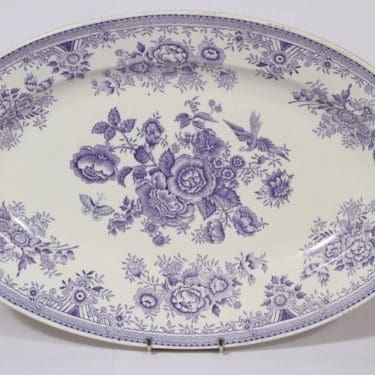 Arabia Fasaani vati, sininen, suunnittelija , suuri, soikea, kuparipainokoriste