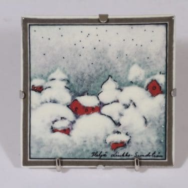 Arabia seinälaatta, Tähtien yössä, suunnittelija Heljä Liukko-Sundström, Tähtien yössä, pieni, serikuva