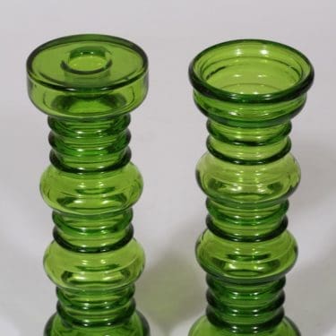 Riihimäen lasi Carmen kääntömaljakot, vihreä, 3 kpl, suunnittelija Tamara Aladin,