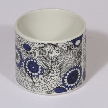 Arabia Pastoraali maljakko, sininen, suunnittelija , suuri, serikuva, satuaihe