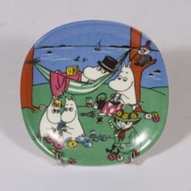 Arabia Muumi koristelautanen, Perheidylli, suunnittelija , Perheidylli, pieni, serikuva