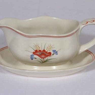 Arabia Kesä kastikekaadin, suunnittelija , siirtokuva, kukka-aihe