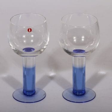 Nuutajärvi lasit, 20 cl, 2 kpl, suunnittelija Kerttu Nurminen, 20 cl