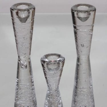 Iittala Arkipelago kynttilänjalat, eri kokoja, 3 kpl, suunnittelija Timo Sarpaneva, eri kokoja