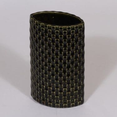 Arabia Harlekiini maljakko, vihreä, suunnittelija Kaarina Aho,