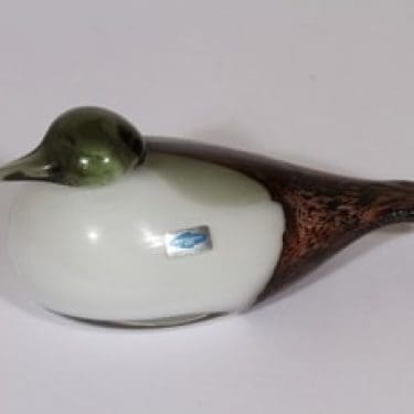 Nuutajärvi koristelintu, Haahka, suunnittelija Oiva Toikka, Haahka, signeerattu