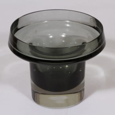 Nuutajärvi KF 260 art glass, brown glaze, designer Kaj Franck, massive, signed