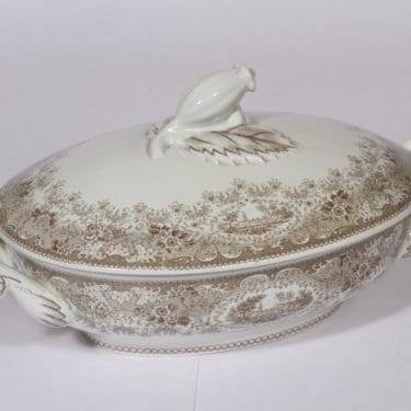 Arabia Kent liemimalja, ruskea, suunnittelija , kuparipainokoriste