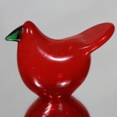 Nuutajärvi koristelintu, Sieppo, suunnittelija Oiva Toikka, Sieppo, pieni, signeerattu