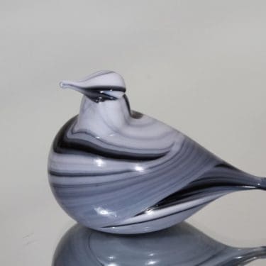 Nuutajärvi koristelintu, Kivitasku, suunnittelija Oiva Toikka, Kivitasku, pieni, signeerattu