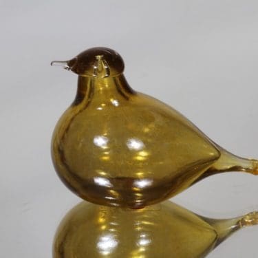 Nuutajärvi koristelintu, Hippiäinen, suunnittelija Oiva Toikka, Hippiäinen, pieni, signeerattu