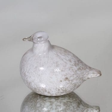 Nuutajärvi koristelintu, Kiiruna, suunnittelija Oiva Toikka, Kiiruna, pieni, signeerattu