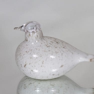 Nuutajärvi koristelintu, Kiiruna, suunnittelija Oiva Toikka, Kiiruna, pieni, signeerattu