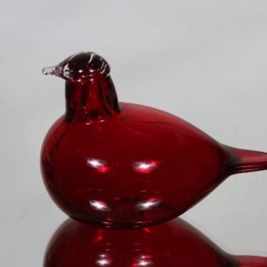 Nuutajärvi koristelintu, Tirri, suunnittelija Oiva Toikka, Tirri, pieni, signeerattu